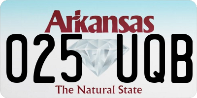 AR license plate 025UQB