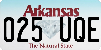 AR license plate 025UQE
