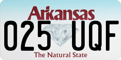 AR license plate 025UQF