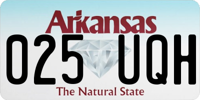 AR license plate 025UQH