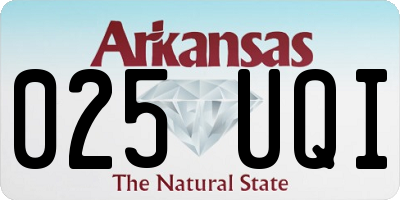 AR license plate 025UQI