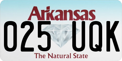 AR license plate 025UQK
