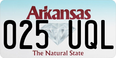 AR license plate 025UQL