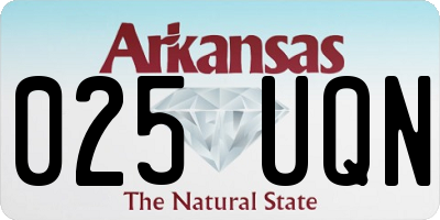 AR license plate 025UQN