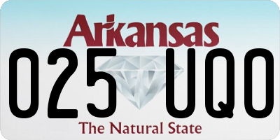 AR license plate 025UQO