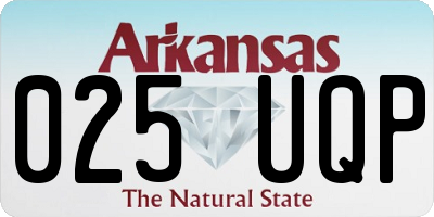AR license plate 025UQP