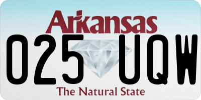 AR license plate 025UQW