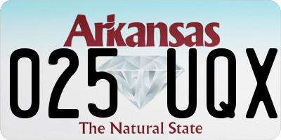AR license plate 025UQX