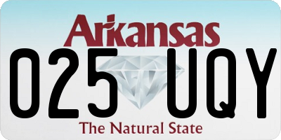 AR license plate 025UQY
