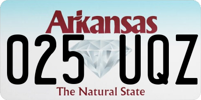 AR license plate 025UQZ