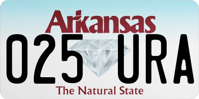 AR license plate 025URA