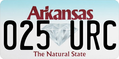 AR license plate 025URC