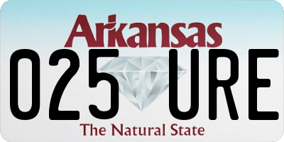 AR license plate 025URE