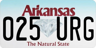 AR license plate 025URG