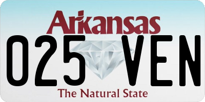 AR license plate 025VEN