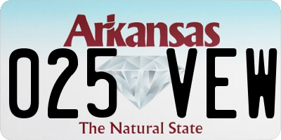 AR license plate 025VEW