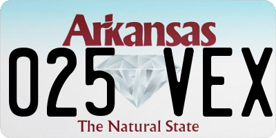 AR license plate 025VEX