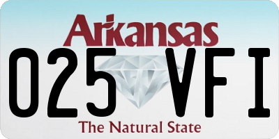 AR license plate 025VFI
