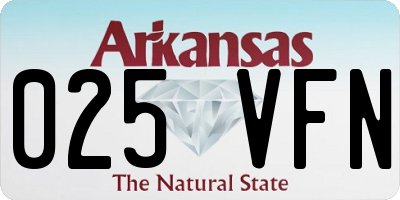 AR license plate 025VFN