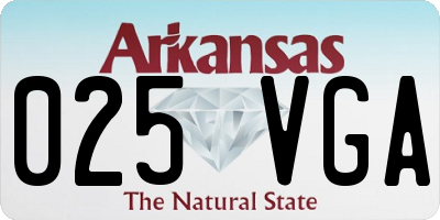 AR license plate 025VGA