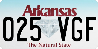 AR license plate 025VGF