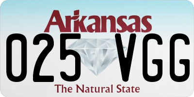 AR license plate 025VGG
