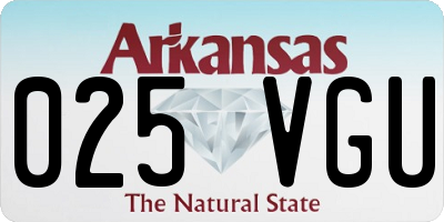 AR license plate 025VGU