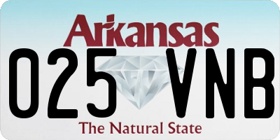 AR license plate 025VNB