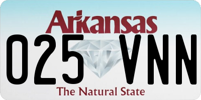 AR license plate 025VNN