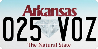 AR license plate 025VOZ