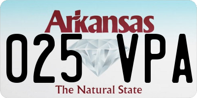 AR license plate 025VPA
