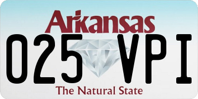 AR license plate 025VPI