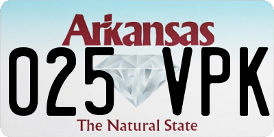 AR license plate 025VPK