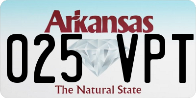 AR license plate 025VPT