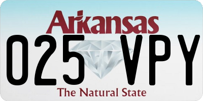 AR license plate 025VPY