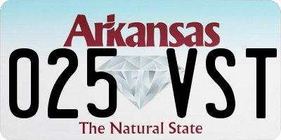 AR license plate 025VST
