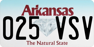 AR license plate 025VSV