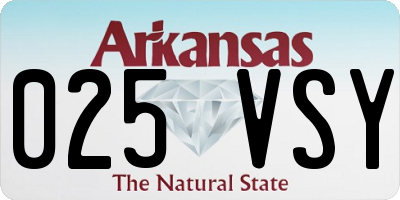 AR license plate 025VSY