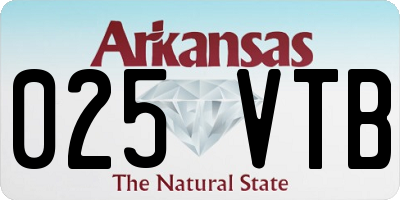 AR license plate 025VTB
