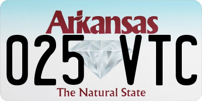 AR license plate 025VTC
