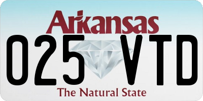 AR license plate 025VTD