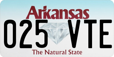 AR license plate 025VTE