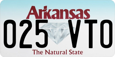 AR license plate 025VTO