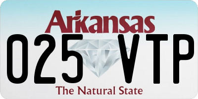 AR license plate 025VTP