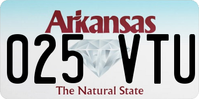 AR license plate 025VTU
