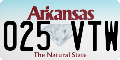 AR license plate 025VTW