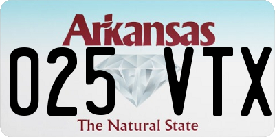 AR license plate 025VTX