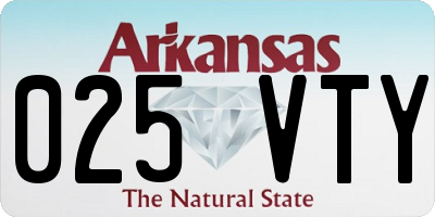 AR license plate 025VTY