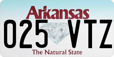 AR license plate 025VTZ
