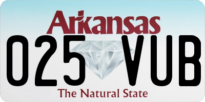 AR license plate 025VUB